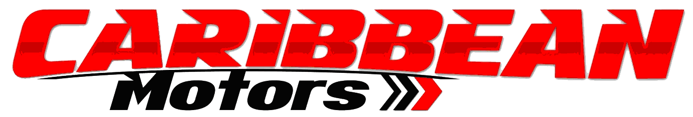 Logo for Caribbean Motors featuring bold red text.