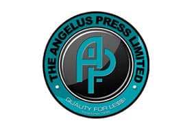 Logo for The Angelus Press Limited featuring stylized letters "A" and "P" in a circular design.