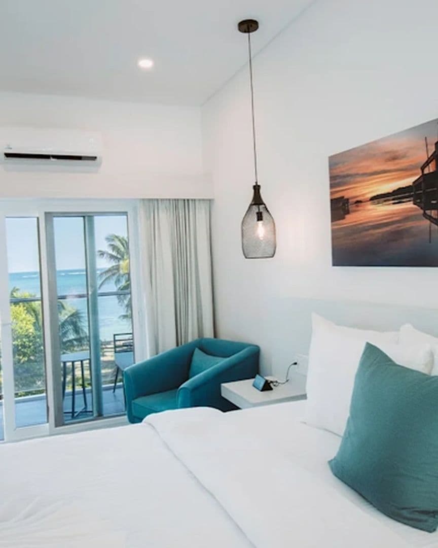 Bed with outside view
